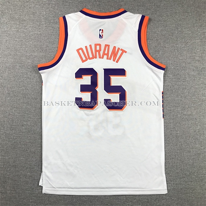 Maillot Enfant Phoenix Suns Kevin Durant NO 35 Association 2023-24 Blanc